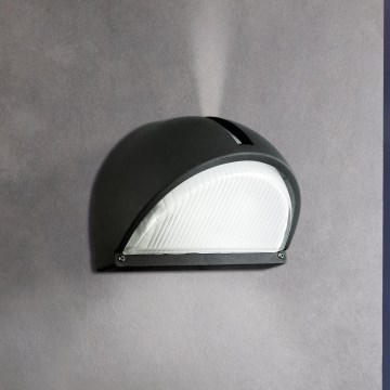 EGLO - Зовнішній настінний світильник 1xE27/60W чорний IP44