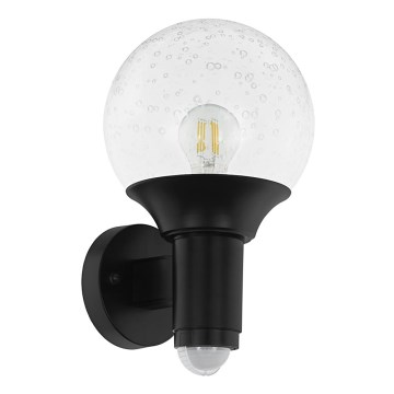 Eglo - Зовнішній настінний світильник з датчиком 1xE27/28W/230V IP44
