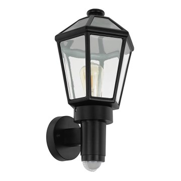 Eglo - Зовнішній настінний світильник з датчиком 1xE27/28W/230V IP44