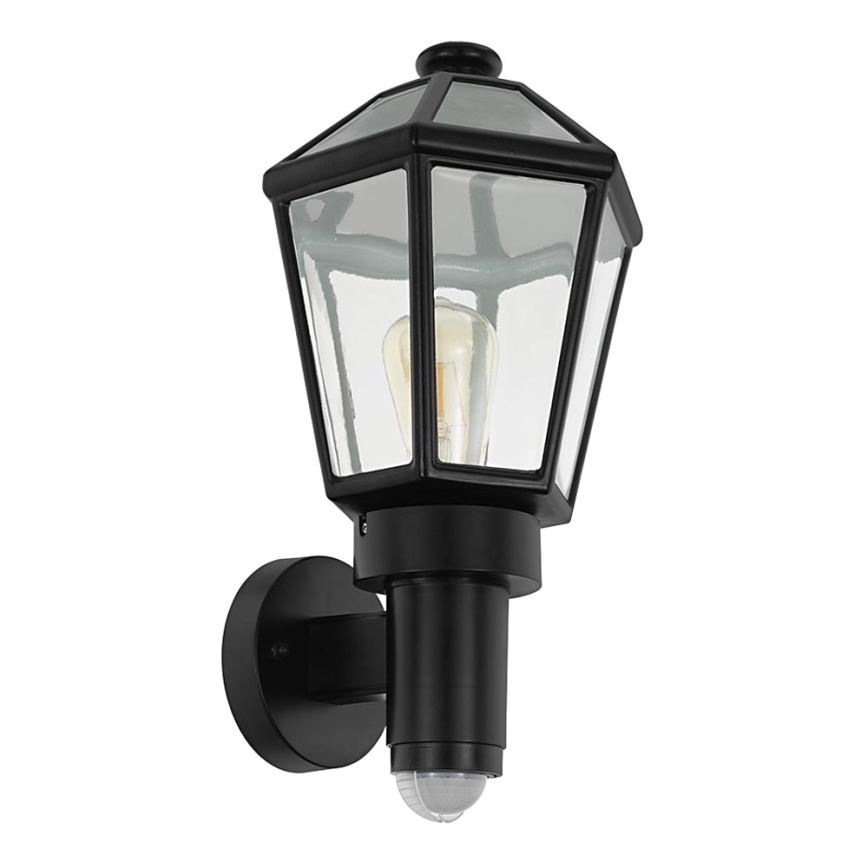 Eglo - Зовнішній настінний світильник з датчиком 1xE27/28W/230V IP44