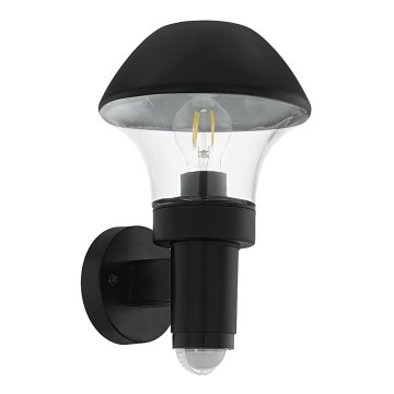 Eglo - Зовнішній настінний світильник з датчиком 1xE27/60W/230V IP44
