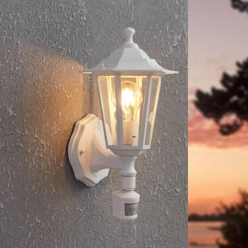 EGLO - Зовнішній світильник з датчиком 1xE27/60W/230V