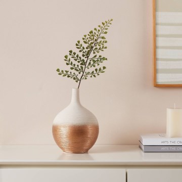 Eglo - Керамическая ваза 22x16 см белый/золотистый