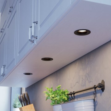 Eglo - комплект из 3 диммируемых встраиваемых LED-светильников, 4,8 Вт/230 В, диаметр 8,8 см, черный