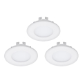 Eglo - Комплект із 3 LED вбудованих світильників FUEVA 1, 1x LED/2,7 Вт/230 В, діаметр 8,5 см