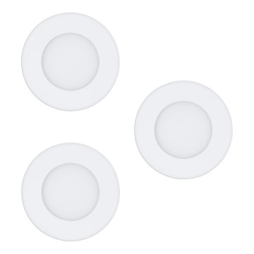 Eglo - Комплект із 3 вбудованих точкових LED‑світильників FUEVA-RW, 1×LED/2,8W/230V, діам. 8,5 см