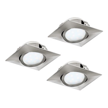 Eglo - комплект из 3 встраиваемых LED-светильников PINEDA LED/4,9W/230V