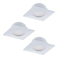 Eglo - КОМПЛЕКТ из 3 встраиваемых потолочных LED‑светильников PINEDA LED/6W/230V