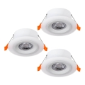 Eglo - Комплект из 3 встраиваемых светильников LED/4,8W/230V, белые