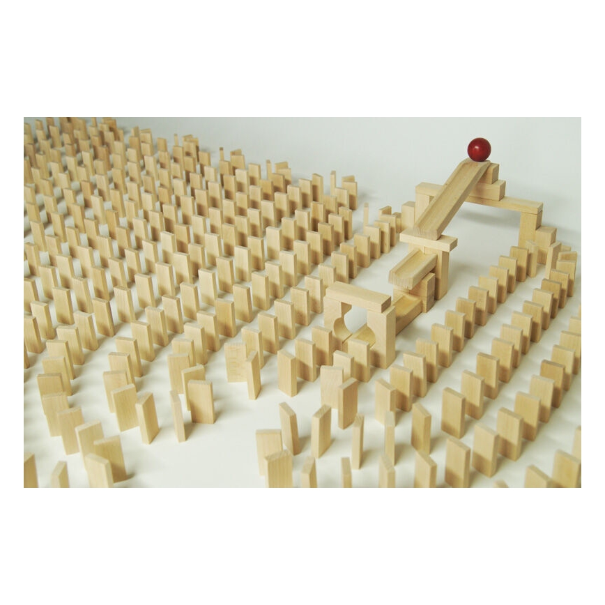 EkoToys - Деревянное домино 830 шт. бук
