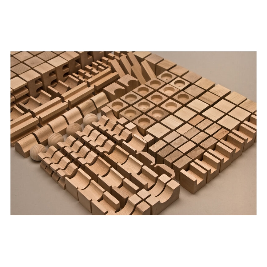 EkoToys - Натуральные деревянные кубики, 220 шт.
