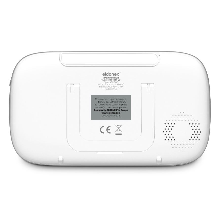 ELDONEX EBM-1010-WH - Няня з монітором 5V/2000 mAh