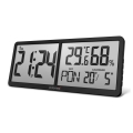 ELDONEX ECL-1110-BK - цифровые настенные часы TimeCheck 4xAA черные