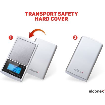 ELDONEX EKS-4040-SL - Ваги з точністю до сотих 2xCR2032 срібний