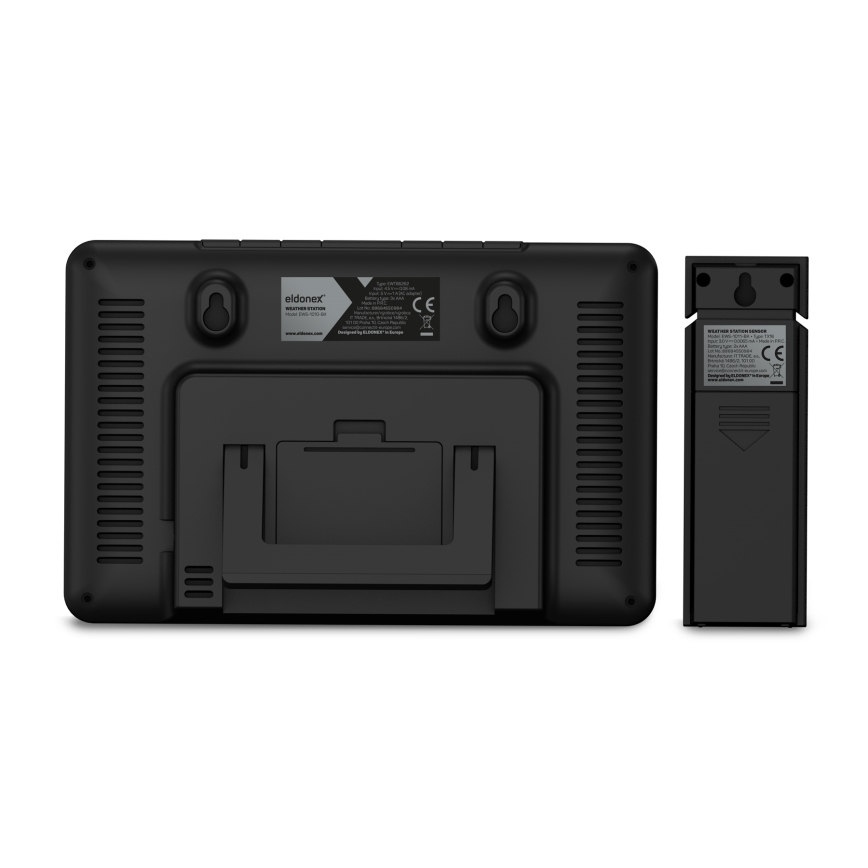 ELDONEX EWS-1010-BK - Метеостанция с ЖК-дисплеем 2xAAA черный