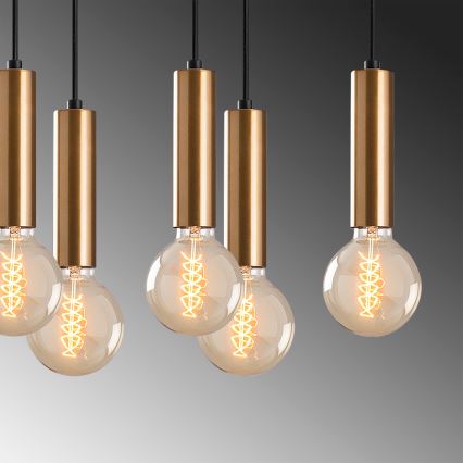 Елегантна люстра на тросі TEMPO 10xE27/40W/230V, золота