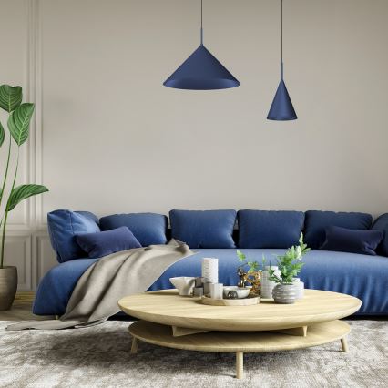 Элегантный подвесной светильник на шнуре CAPITAL 1xGX53/15W/230V, диаметр 17 см, синий