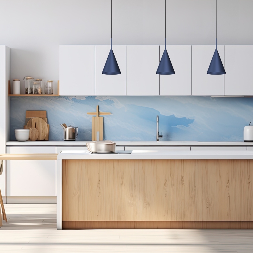 Элегантный подвесной светильник на шнуре CAPITAL 1xGX53/15W/230V, диаметр 17 см, синий