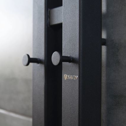 Электрический полотенцесушитель с термостатом SILOUETTE 187W/230V 120,6 см IP44 черный правый угловой