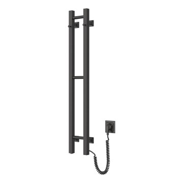 Электрический полотенцесушитель SILOUETTE 187W/230V 101,1 см IP44 черный правый угловой