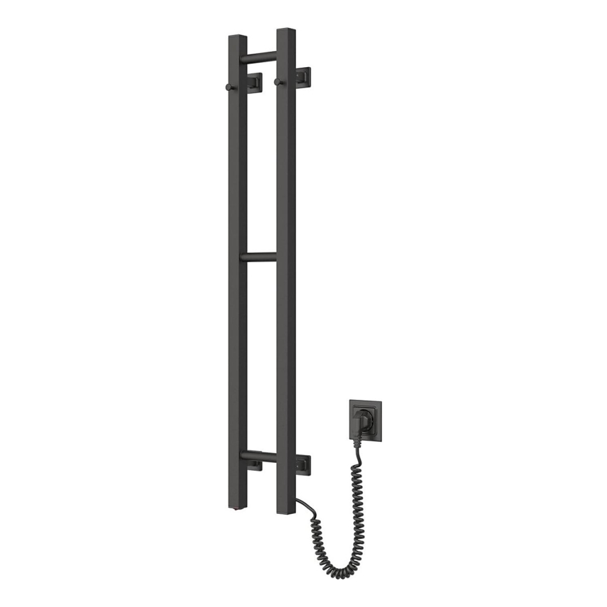 Электрический полотенцесушитель SILOUETTE 187W/230V 101,1 см IP44 черный правый угловой