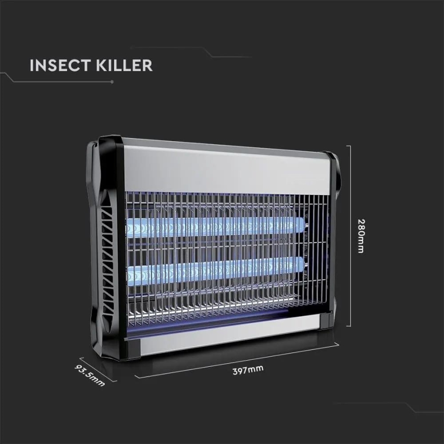 Электрический уничтожитель насекомых 2x10W/230V 80 м²