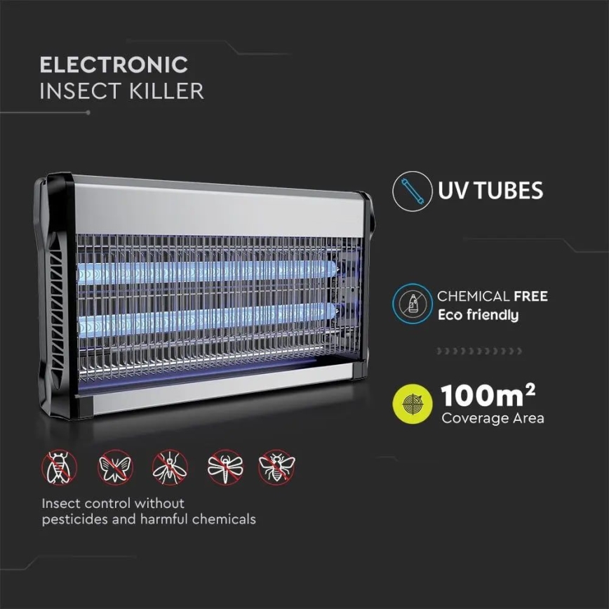 Электрический уничтожитель насекомых 2x15W/230V 100 м2