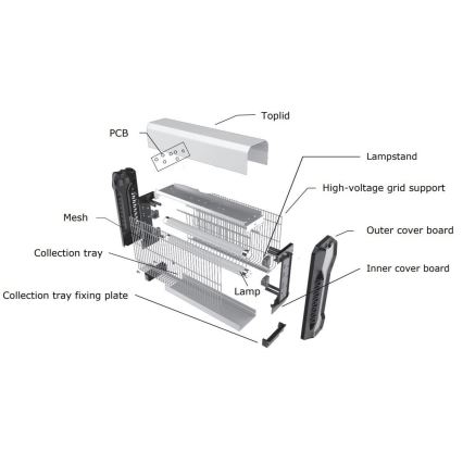 Электрическая ловушка для насекомых 2x15W/230V 100m2