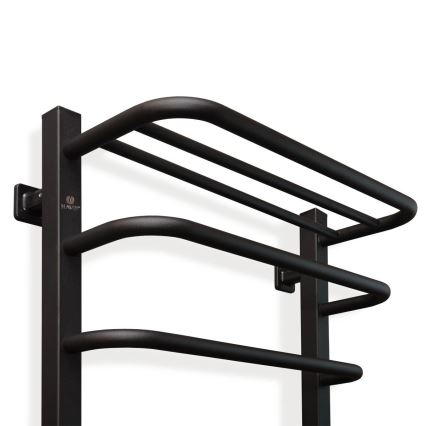 Электрический для ванной комнаты радиатор с термостатом FORTIS 350W/230V 80,6 см IP44 черный правый угловой