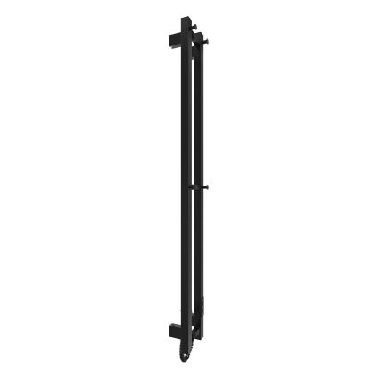 Электрический полотенцесушитель HF SLIM, 80 Вт/230 В, 117×14 см, чёрный, прямоугольный, IP44
