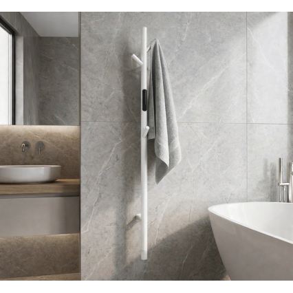 Электрический полотенцесушитель-рейка 118 см, 30 Вт, белый