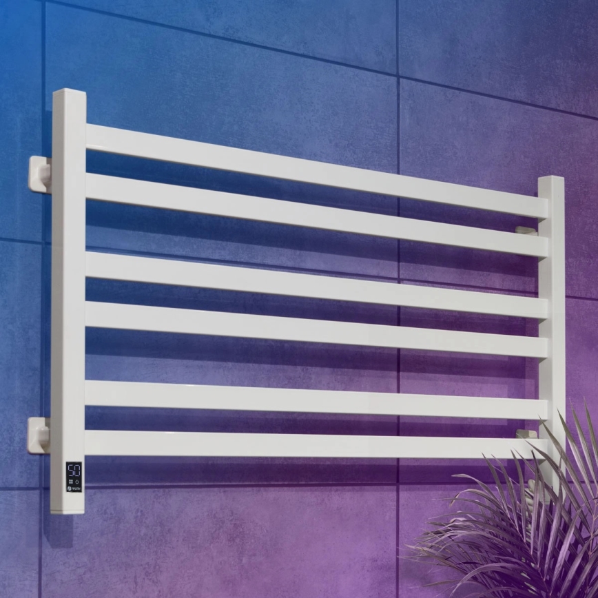 Электрический полотенцесушитель с термостатом AVANGARD 181 Вт 50x90 см, белый, правосторонний