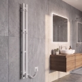 Электрический полотенцесушитель с термостатом SILOUETTE 106W 150x9cm белый правый