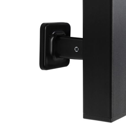 Электрический полотенцесушитель с термостатом SILOUETTE 187W/230V 120,6 см IP44 черный правый угловой