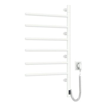 Электрический поворотный полотенцесушитель с термостатом ARABESQUE 105W  80x49 cm  белый