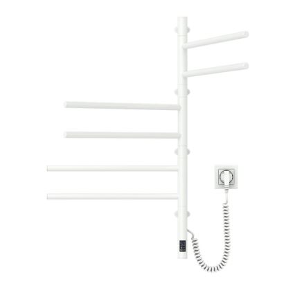 Электрический поворотный полотенцесушитель с термостатом ARABESQUE 105W  80x49 cm  белый