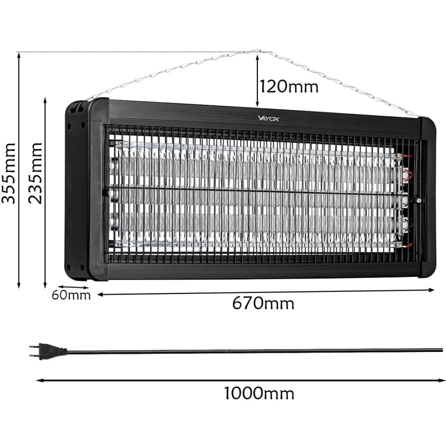 Електрична пастка для комах 3x20W/230V 200 м2
