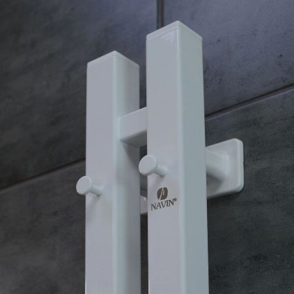 Електрична полотенцесушарка з термостатом SILOUETTE 106W 150x9cm  біла права