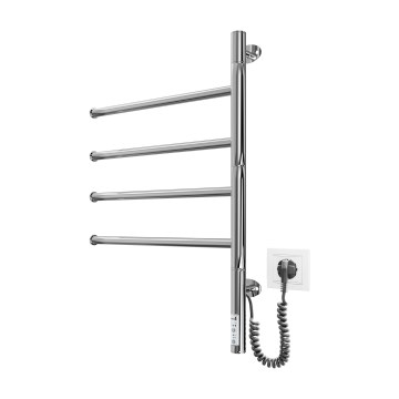 Електрична поворотна рушникосушарка VEER 50W/230V 60x44,5 см нержавіюча сталь/блискучий хром