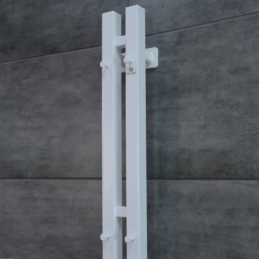 Електрична рушникосушарка з термостатом SILOUETTE 106W 150x9cm біла права
