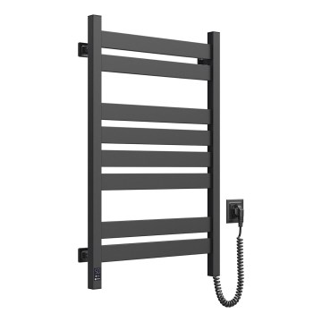 Електрична рушникосушка LARGO 168 Вт 80x50 см з термостатом, чорна права