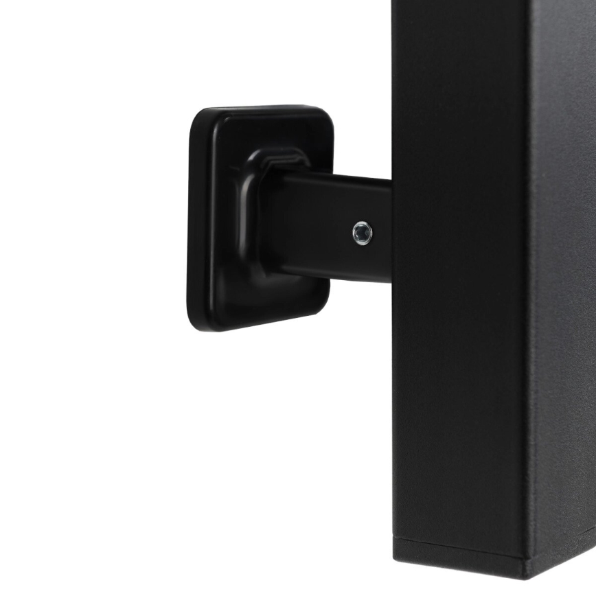 Електрична рушникосушка з терморегулятором SILOUETTE 187W/230V 120,6 см IP44 чорна права квадратна