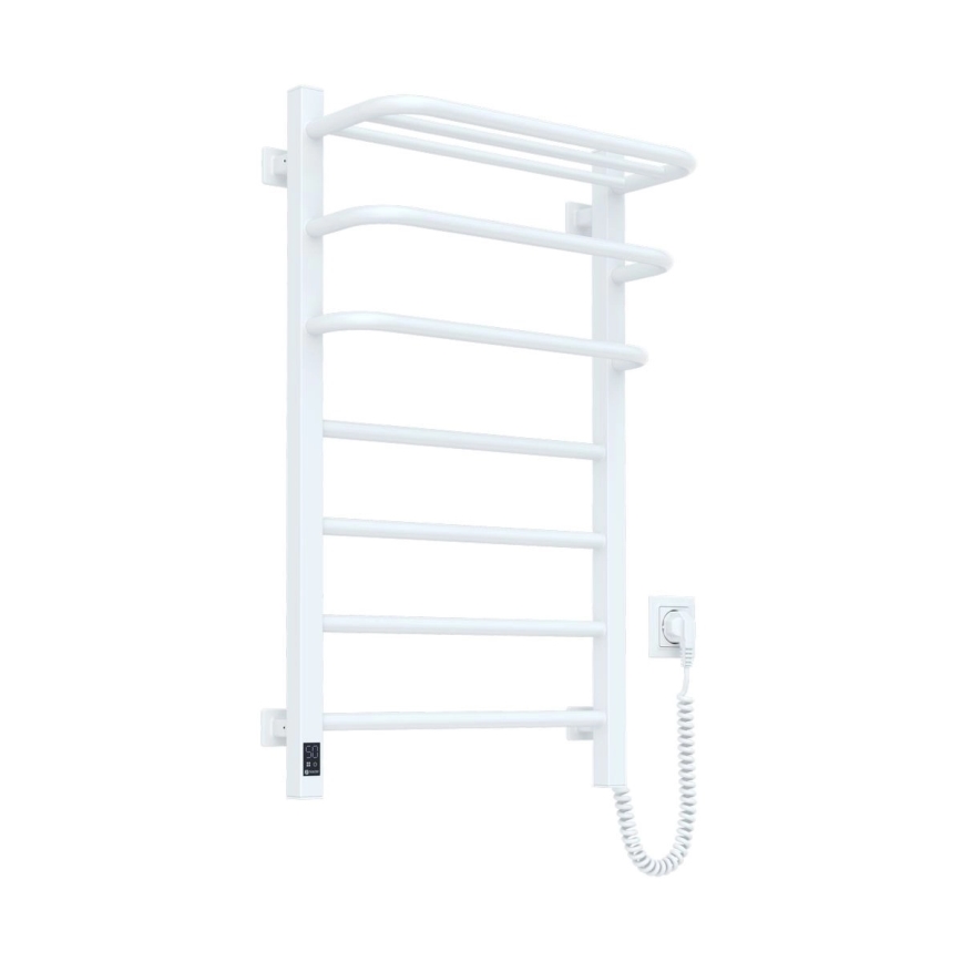 Електрична рушникосушка з термостатом FORTIS 155 Вт 80x48 см IP44 біла права