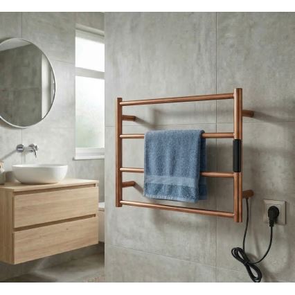 Електрична сушарка для рушників 56x37, 63 Вт, нержавіюча сталь/мідна