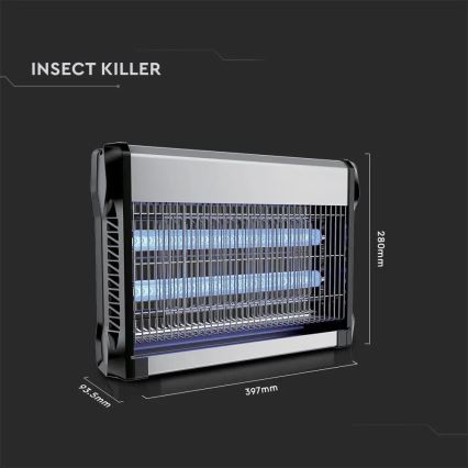 Електрична пастка для комах 2x10W/230V 80 м²