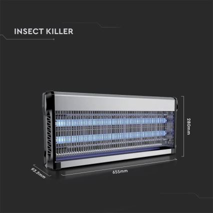 Електрична пастка для комах 2x20W/230V 150 м²