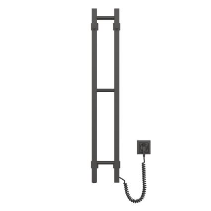 Електрична рушникосушка SILOUETTE 187W/230V 101,1 см IP44 чорна права квадратна