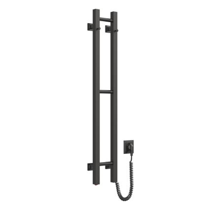 Електрична рушникосушка SILOUETTE 187W/230V 101,1 см IP44 чорна права квадратна