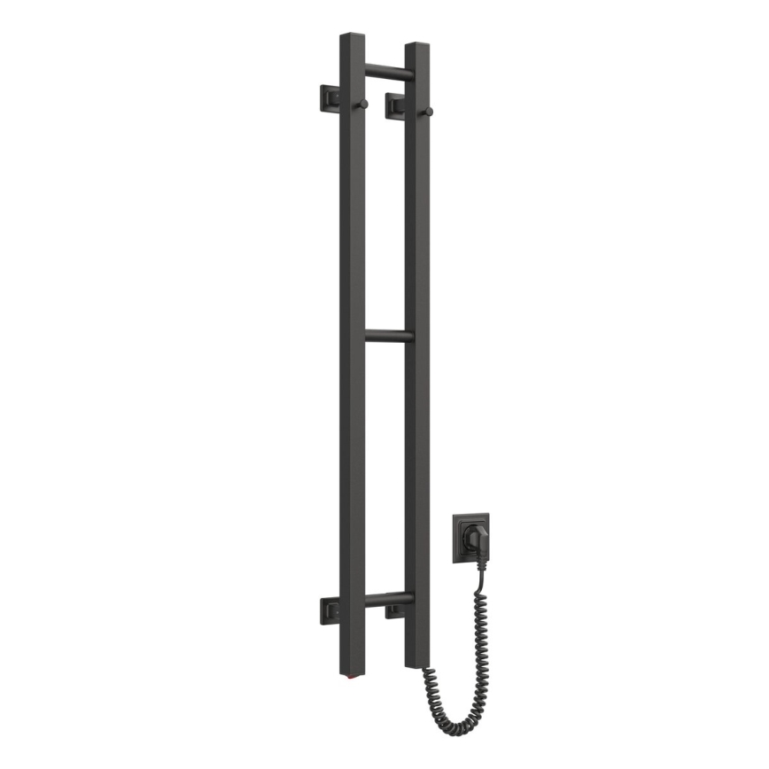 Електрична рушникосушка SILOUETTE 187W/230V 101,1 см IP44 чорна права квадратна