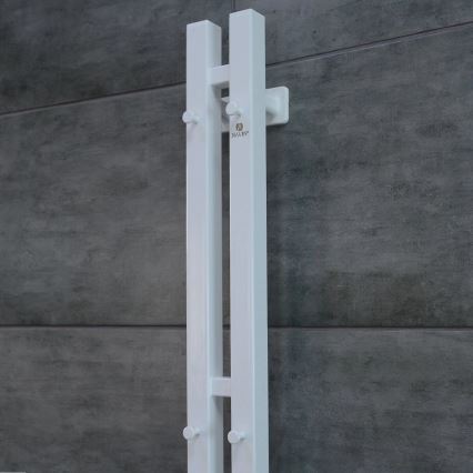 Електрична рушникосушка з терморегулятором SILOUETTE 187W/230V 120,6 см IP44 біла права квадратна